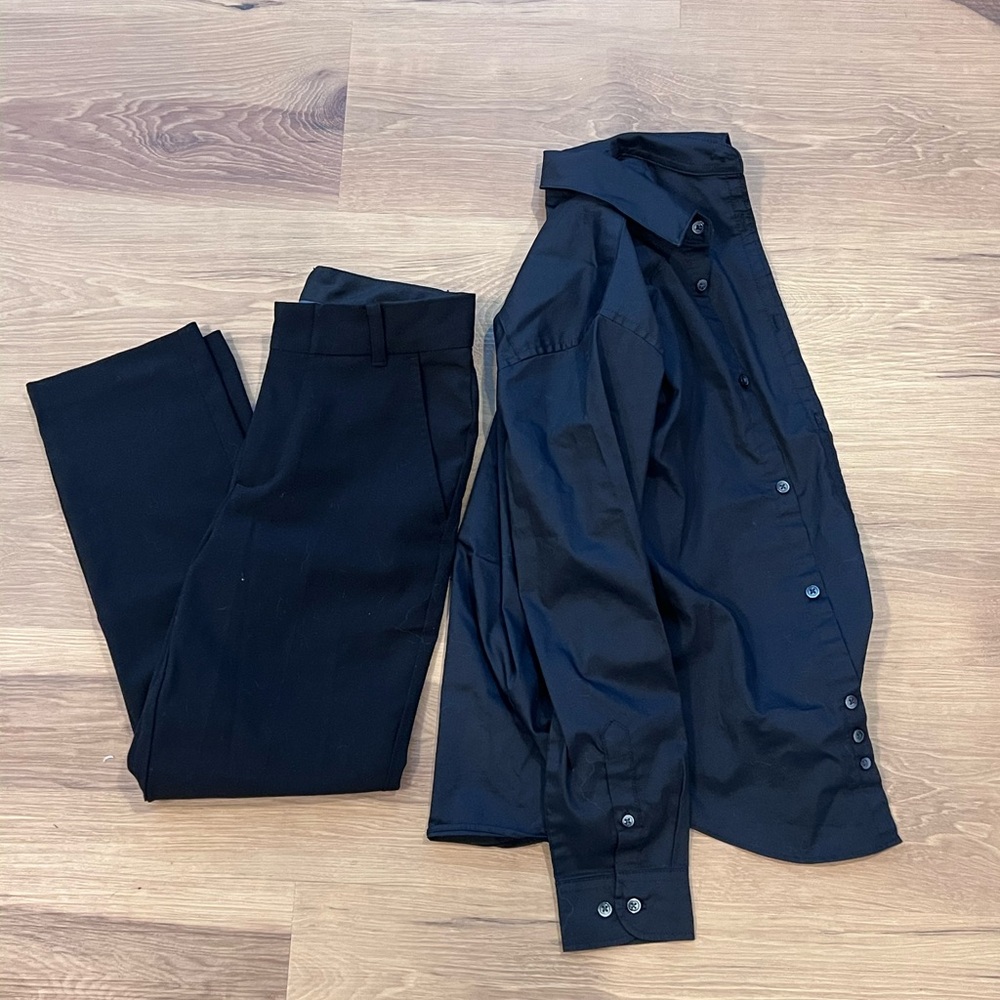 Van Heusen Black Flex Shirt